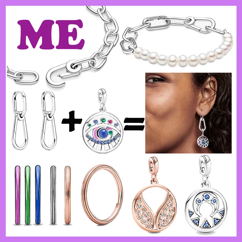 2021 New ME Electric 925 Sterling Silver Bead Round Connector Charm Double Fit Original Pandora Me Link Chain Bracelet Gifts
2021 New ME Electric 925 Sterling Silver Bead Round Connector Charm Double Fit Original Pandora Me Link Chain Bracelet Gifts