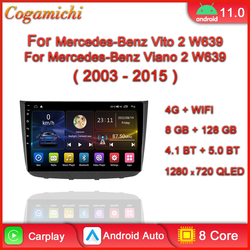 Car Multimedia Player For Mercedes-Benz Vito 2 W639 Viano 2 W639 2003 - 2015 Android Radio Carplay QLED Touch Screen Auto Stereo
Car Multimedia Player For Mercedes-Benz Vito 2 W639 Viano 2 W639 2003 - 2015 Android Radio Carplay QLED Touch Screen Auto Stereo