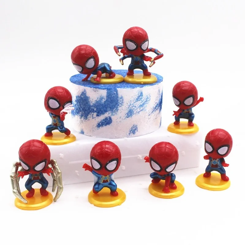 8PCS Anime Hero Ornaments Spider IronMan Cake Decoration PVC Ornaments Boy Bedroom Q Version Car Model Doll Figure Gifts
8PCS Anime Hero Ornaments Spider IronMan Cake Decoration PVC Ornaments Boy Bedroom Q Version Car Model Doll Figure Gifts