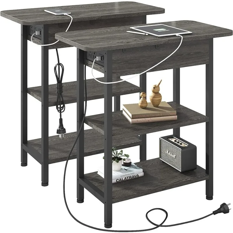 Top Narrow Side Table for Small Spaces, Nightstands Set of 2 for Bedroom, End Tables Living Room Set of 2 with Storage Shelf
Top Narrow Side Table for Small Spaces, Nightstands Set of 2 for Bedroom, End Tables Living Room Set of 2 with Storage Shelf