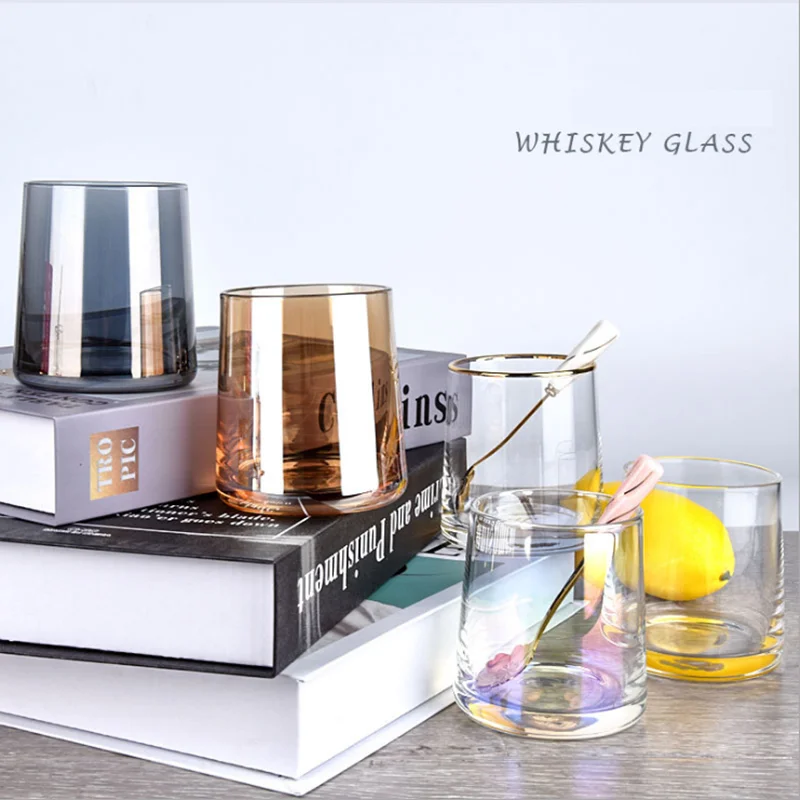 250ml Lead-free Glass Whiskey Glass Heat-resistant Household Colorful Round Gold Rim Glass Cup Spirit Glass Wine Utensils
250ml Lead-free Glass Whiskey Glass Heat-resistant Household Colorful Round Gold Rim Glass Cup Spirit Glass Wine Utensils