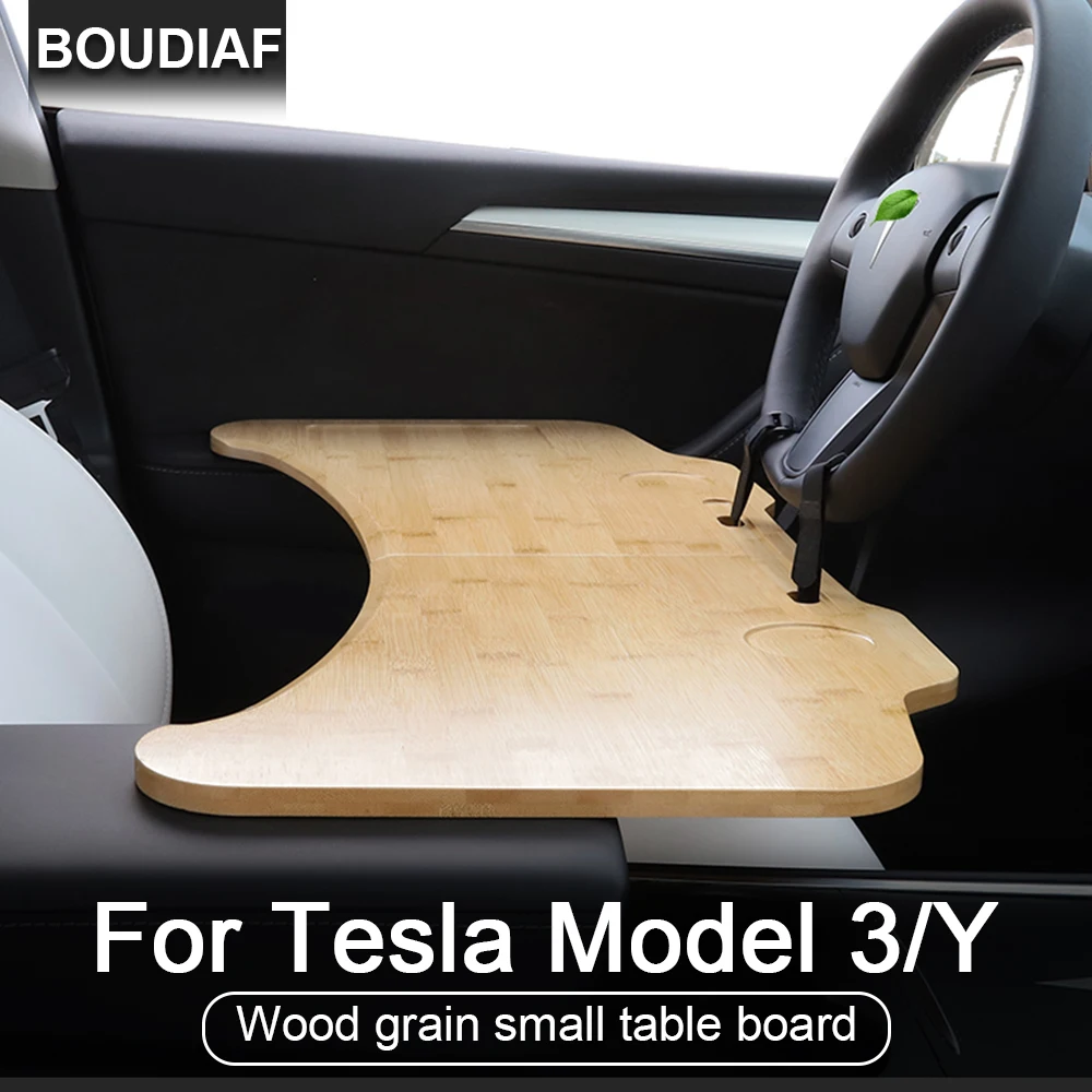 

For Tesla Model 3 Y 2021 2023 Laptop Notebook Desk Stand Eating Drinking Tray Holder Car Portable Steering Wheel Table Board