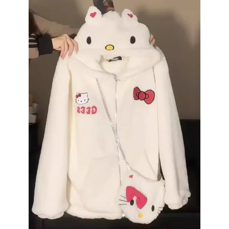 kawaii Hello Kitty coat anime Loose lambswool cotton clothes cute girl Autumn And Winter thicken coat trend Versatile new 2023
kawaii Hello Kitty coat anime Loose lambswool cotton clothes cute girl Autumn And Winter thicken coat trend Versatile new 2023