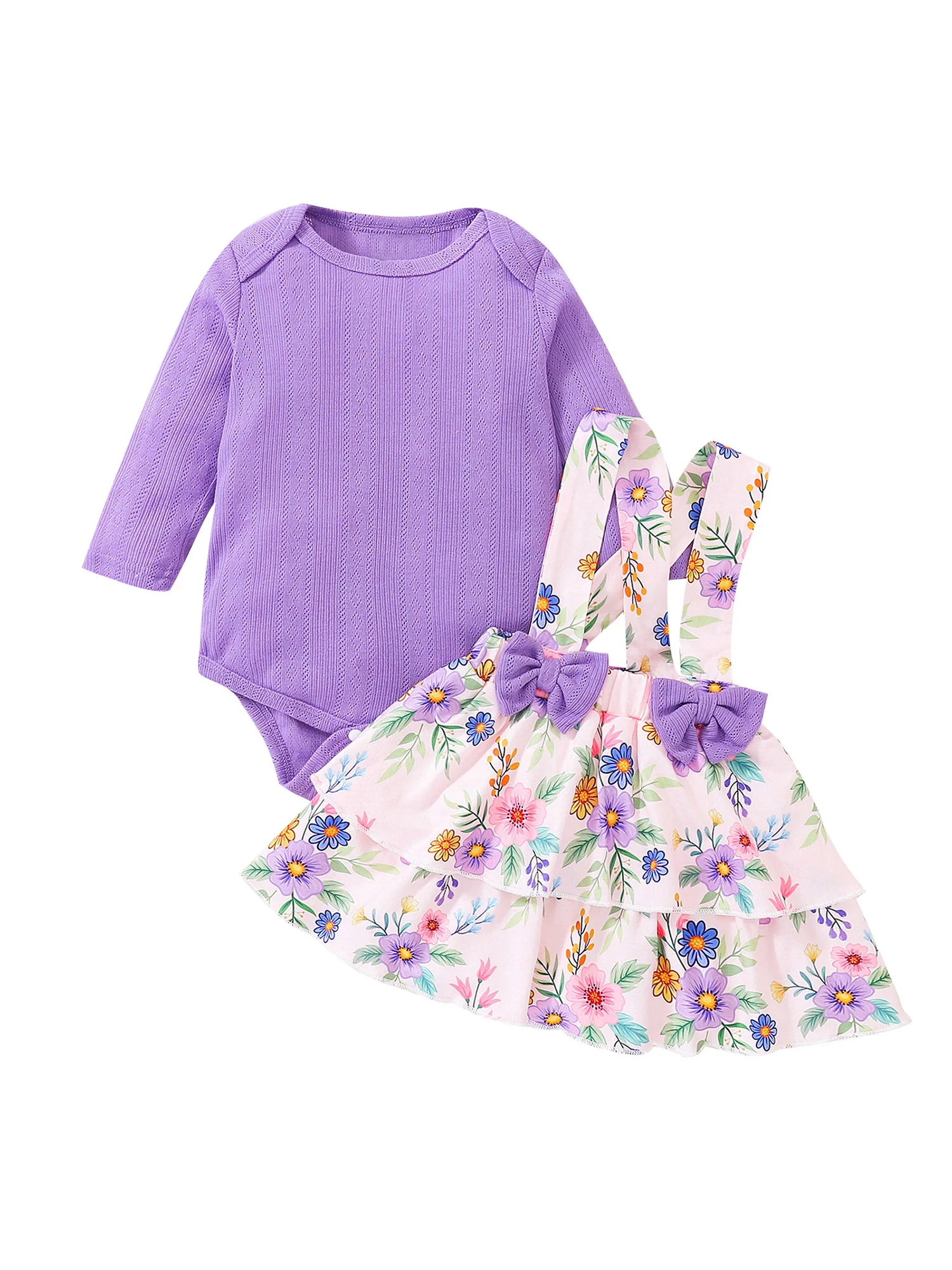 Toddler Baby Girl Clothes Set Long Sleeve Romper Top Floral Print Suspender Skirt 2Pcs Fall Outfits
Toddler Baby Girl Clothes Set Long Sleeve Romper Top Floral Print Suspender Skirt 2Pcs Fall Outfits