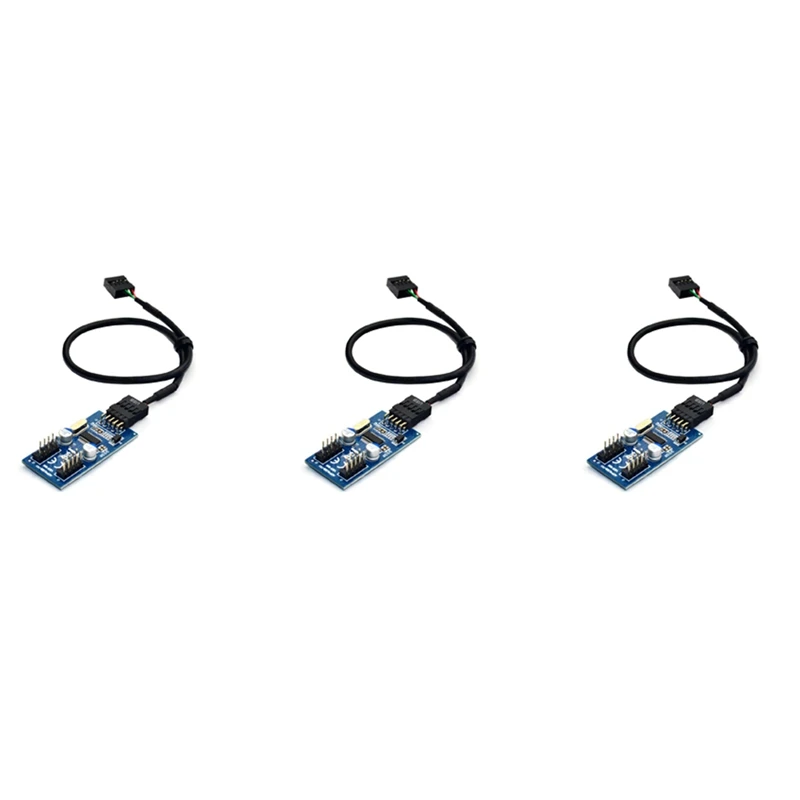 

Кабель-удлинитель 9-контактный с USB-разъемом «папа» на 1-2/4 мама, карта рабочего стола, 9-контактный адаптер для USB 2,0 9-контактного разъема, 30 см, 3 шт.