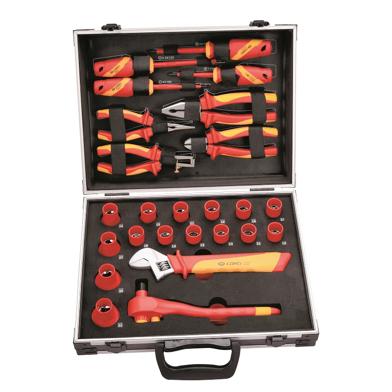 25 Pieces 1000V VDE Insulated Socket Tool Set Insulated Electrician Set
25 Pieces 1000V VDE Insulated Socket Tool Set Insulated Electrician Set