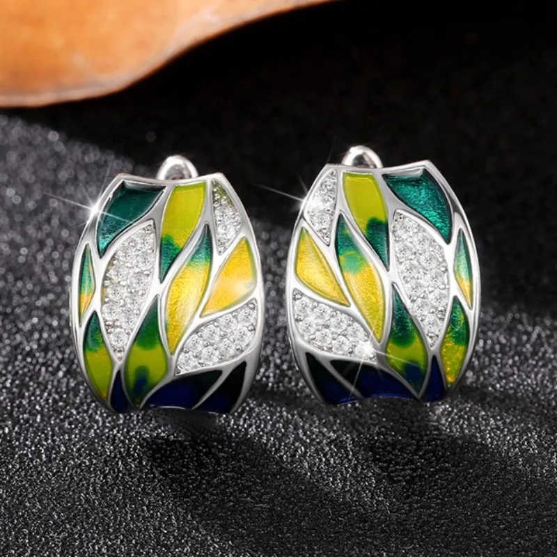 2023 New Enamel Premium Earrings Anniversary Party Earrings Leaf Design Premium Earrings Wholesale Jewelry of Special Interest
2023 New Enamel Premium Earrings Anniversary Party Earrings Leaf Design Premium Earrings Wholesale Jewelry of Special Interest
