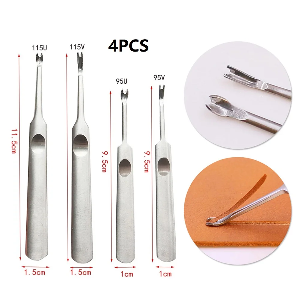 4pcs U+V Shaped Leather Stitching Skiving Tool S/L Groover Punching Tool Kit Leathercraft Hole Puncher Edge Beveler Tool Kit
4pcs U+V Shaped Leather Stitching Skiving Tool S/L Groover Punching Tool Kit Leathercraft Hole Puncher Edge Beveler Tool Kit