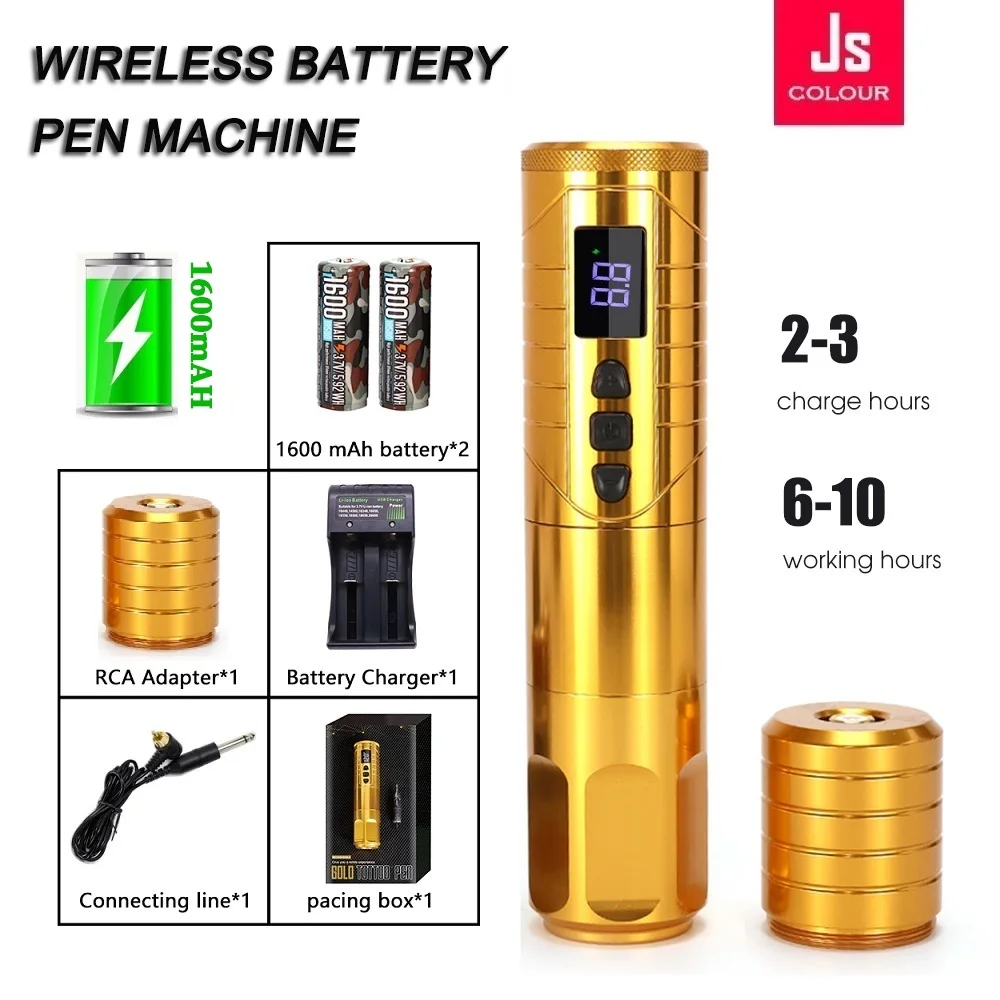 Lithium Battery Wireless Tattoo Pen Machine 1600mAh Powerful Motor Rechargeable Electric RCA Interface Tattoo Power Gun Machine 
Lithium Battery Wireless Tattoo Pen Machine 1600mAh Powerful Motor Rechargeable Electric RCA Interface Tattoo Power Gun Machine