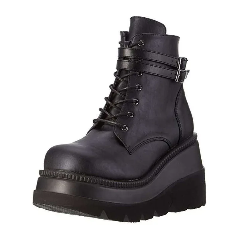 Winter High Platform Boots Shoes for Women Pu Style Fashion Wedges Ankle Boots Female High-Top Buckle Casual Ladies High Heels
Winter High Platform Boots Shoes for Women Pu Style Fashion Wedges Ankle Boots Female High-Top Buckle Casual Ladies High Heels