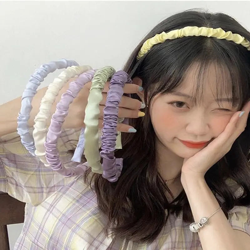 Solid Color Headband Female Fairy Sweet And Lovely Hair Accessories All-match Hairband Pleated Headband Female Headwear
Solid Color Headband Female Fairy Sweet And Lovely Hair Accessories All-match Hairband Pleated Headband Female Headwear