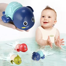 Bath Toys Cute Swimming Turtle Floating Wind Up Toys New Born Toddlers Bathtub Water Preschool Pool Toys For Baby Gifts