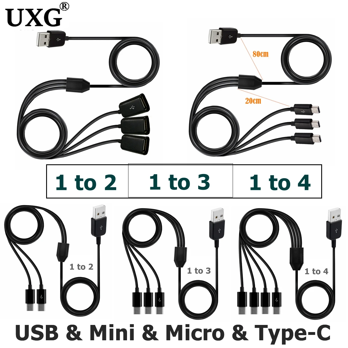 Type-C 1 to 4 Port Type C USB C to Mini Micro 5pin USB Y Splitter Multiple Fast Charging Date Cable Cord For Smartphone Tablet
Type-C 1 to 4 Port Type C USB C to Mini Micro 5pin USB Y Splitter Multiple Fast Charging Date Cable Cord For Smartphone Tablet