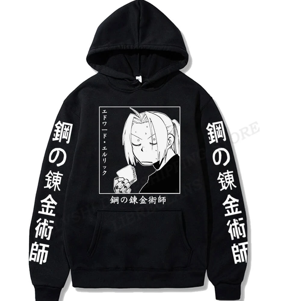 Japanese Anime Fullmetal Alchemist Hoodies Men Women Fashion Hip Hop Hoodie Kids Hip Hop Hoodie Boy Coat Unisex Tracksuits Manga
Japanese Anime Fullmetal Alchemist Hoodies Men Women Fashion Hip Hop Hoodie Kids Hip Hop Hoodie Boy Coat Unisex Tracksuits Manga