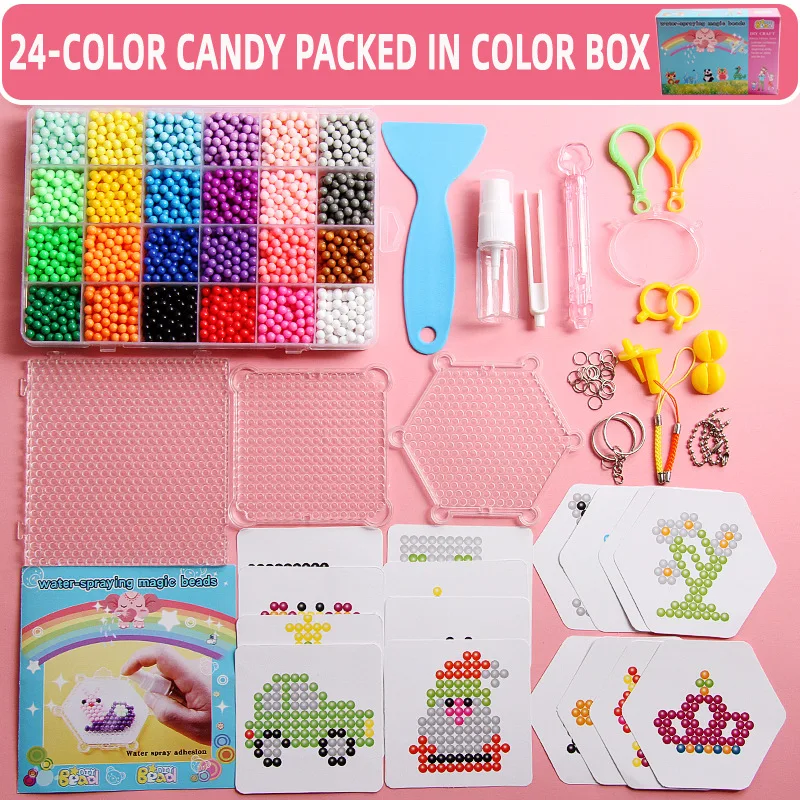 24 Colors Refill Hama Beads Puzzle 3D Handmade Magic Aquabeads DIY Water Spray Beads Set Ball Games for Girl Kids Toy Gift
24 Colors Refill Hama Beads Puzzle 3D Handmade Magic Aquabeads DIY Water Spray Beads Set Ball Games for Girl Kids Toy Gift