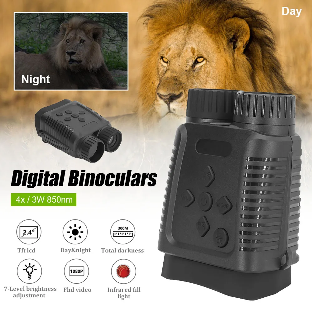 2022 Digital Night Vision Binoculars Goggles with Camera HD Infrared Lens 4x Digital Zoom for Wildlife Observation Outdoor Campi
2022 Digital Night Vision Binoculars Goggles with Camera HD Infrared Lens 4x Digital Zoom for Wildlife Observation Outdoor Campi