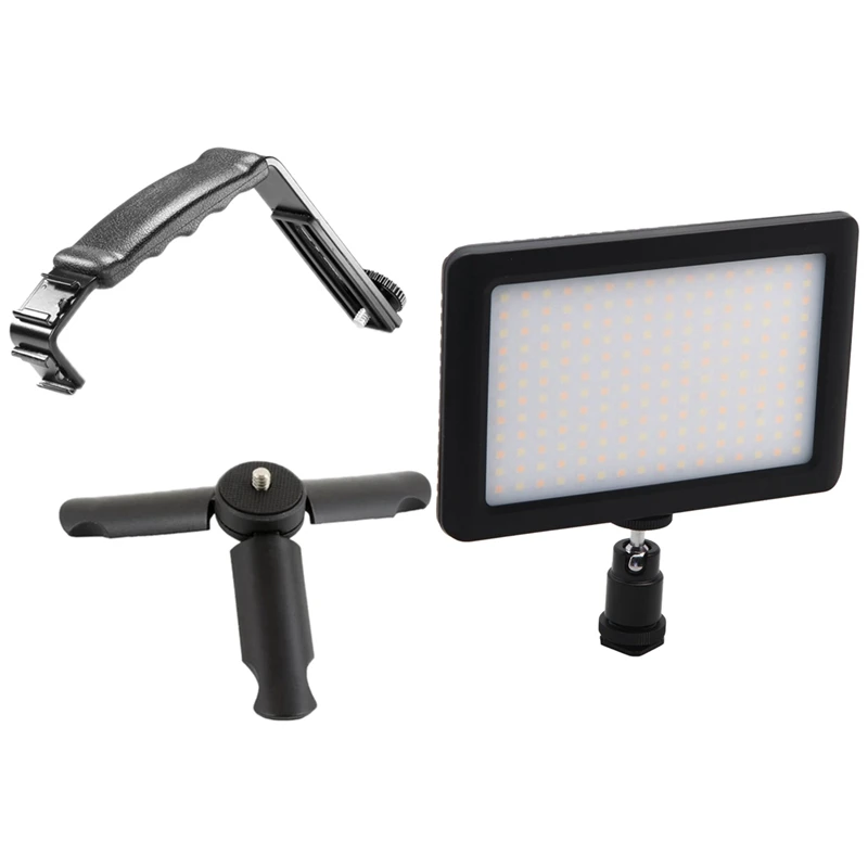 12W 192 LED Studio Video Continuous Light With Universal Microphone Stand L Bracket Camera Grip With 2 Hot Shoe Mounts
12W 192 LED Studio Video Continuous Light With Universal Microphone Stand L Bracket Camera Grip With 2 Hot Shoe Mounts