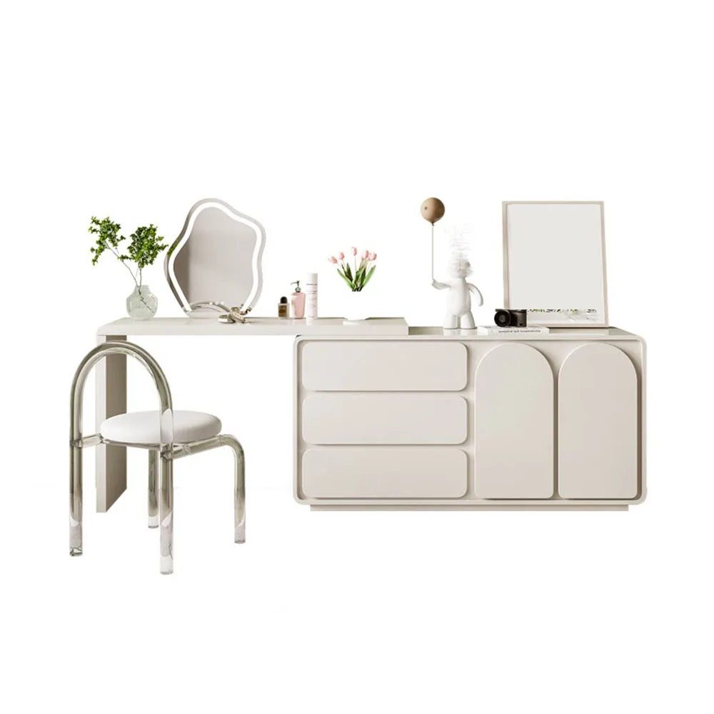 120cm Long Dressing Table Engineered Wood Sideboard Cabinet Stool Touch Screen Mirror Adjustable Lighting Rotate Furniture
120cm Long Dressing Table Engineered Wood Sideboard Cabinet Stool Touch Screen Mirror Adjustable Lighting Rotate Furniture