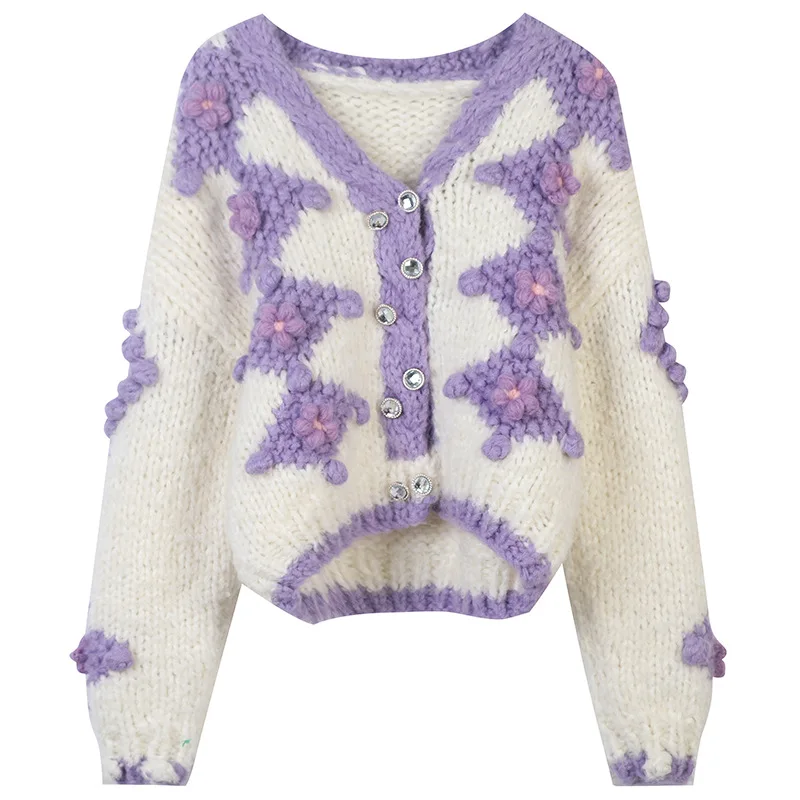 Thick Sweater Cardigans Women V-Neck Knitted Crop Tops Long Sleeve Crochet Jersey Casual Outerwear 2022 Autumn Winter Korean ins
Thick Sweater Cardigans Women V-Neck Knitted Crop Tops Long Sleeve Crochet Jersey Casual Outerwear 2022 Autumn Winter Korean ins