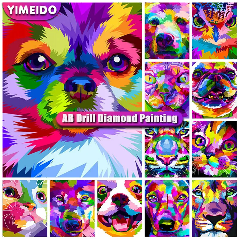 YIMEID 5D AB Diamond Painting Lion Colorful Animals Embroidery Diamond Mosaic Dog Cross Stitch Picture Rhinestone Handicrafts
YIMEID 5D AB Diamond Painting Lion Colorful Animals Embroidery Diamond Mosaic Dog Cross Stitch Picture Rhinestone Handicrafts