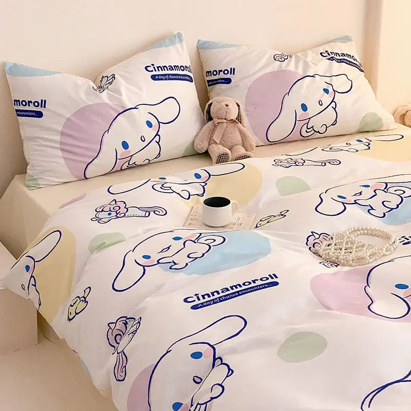 Hello Kitty Blanket Kawaii Anime Sanrio 3 4-Piece Set Cute Cinnamoroll Kuromi Cartoon Sheet Bed Cover Comforter Toys for Girls
Hello Kitty Blanket Kawaii Anime Sanrio 3 4-Piece Set Cute Cinnamoroll Kuromi Cartoon Sheet Bed Cover Comforter Toys for Girls