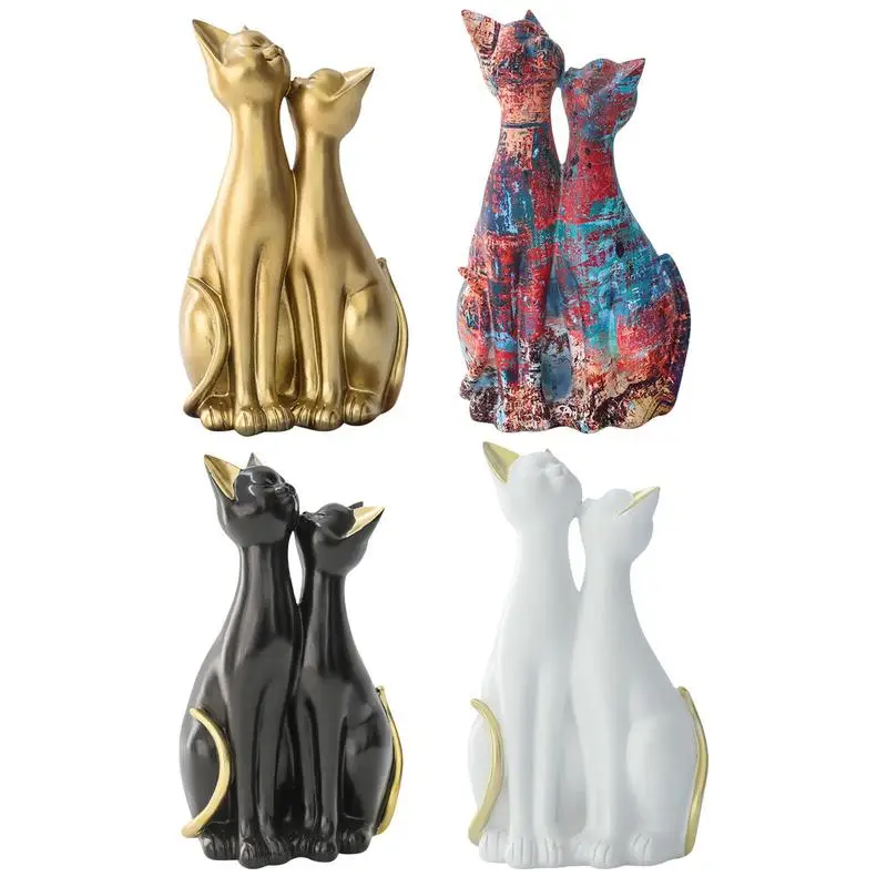 Resin Cat Figurines Statues Cute Couple Art Resin Sculpture Sitting Cat Decorations Ornaments For Desktop Living Room Home Decor
Resin Cat Figurines Statues Cute Couple Art Resin Sculpture Sitting Cat Decorations Ornaments For Desktop Living Room Home Decor