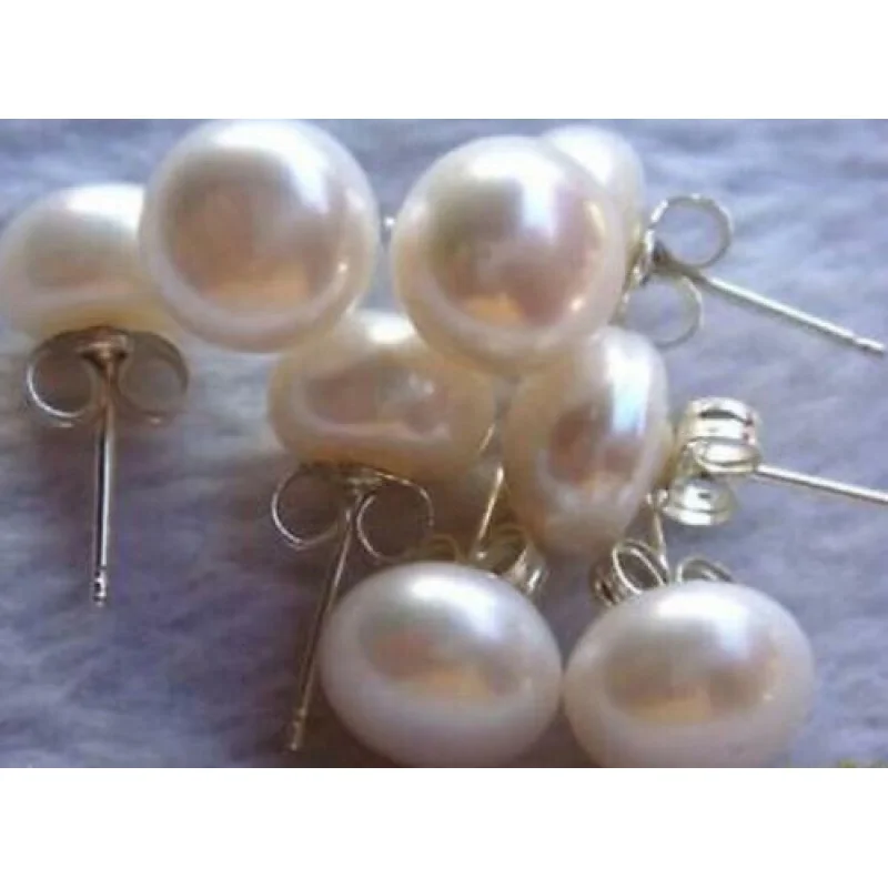 4 Pairs 7-8mm Natural White Akoya Cultured Pearl Beads Silver Color Stud Earrings AAA
4 Pairs 7-8mm Natural White Akoya Cultured Pearl Beads Silver Color Stud Earrings AAA