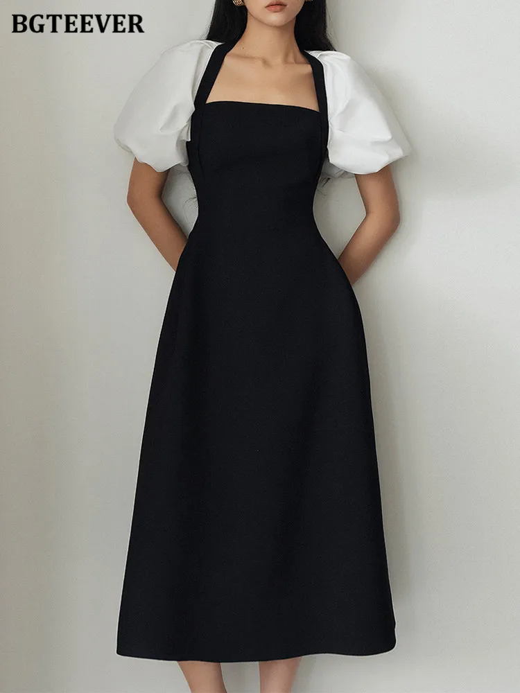 BGTEEVER Vintage Puff Sleeve Patchwork Women A-line Dress Summer Slim Waist Female Party Dresses Ladies Vestidos
BGTEEVER Vintage Puff Sleeve Patchwork Women A-line Dress Summer Slim Waist Female Party Dresses Ladies Vestidos