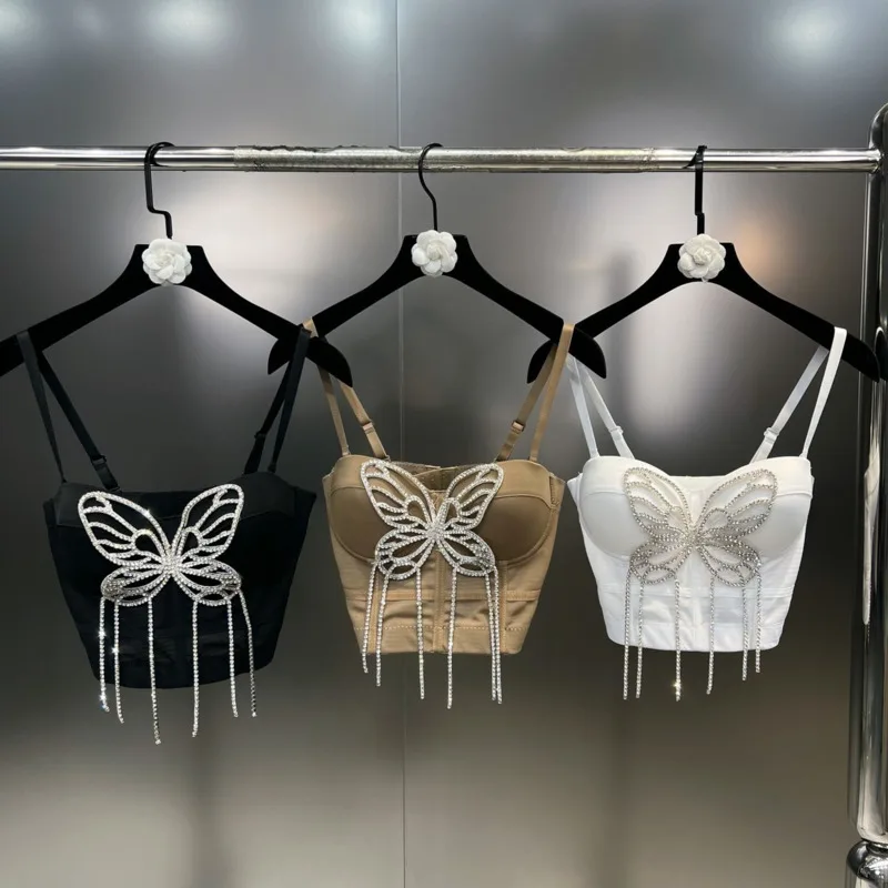 BORVEMAYS 2023 Spring Summer New Fashion Trend Sleeveless Patchwork Tassel Diamonds Sexy Slim Camis Tank Tops Women WZ935 
BORVEMAYS 2023 Spring Summer New Fashion Trend Sleeveless Patchwork Tassel Diamonds Sexy Slim Camis Tank Tops Women WZ935