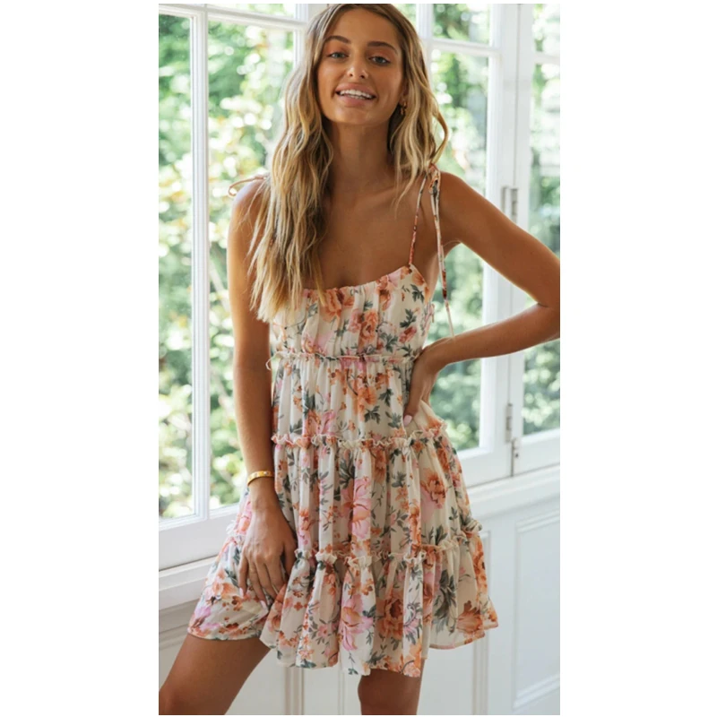 Strap Mini Dress For Women Hot Fashion Floral Print Ladies Summer Clothing Sexy Lace Up Holiday Slip Dresses 8 Colors Available
Strap Mini Dress For Women Hot Fashion Floral Print Ladies Summer Clothing Sexy Lace Up Holiday Slip Dresses 8 Colors Available