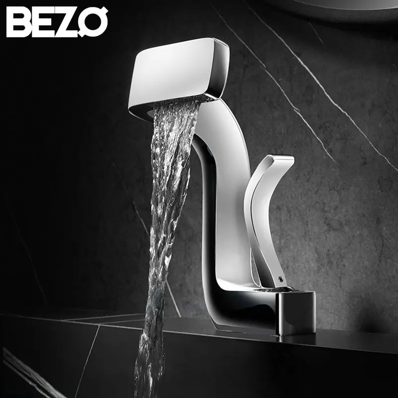 BEZO White Sink Faucet Luxuary Design Waterfall Bathroom Basin All Copper Cold and Hot Single Hole Faucet Wash Basin Bathroom
BEZO White Sink Faucet Luxuary Design Waterfall Bathroom Basin All Copper Cold and Hot Single Hole Faucet Wash Basin Bathroom