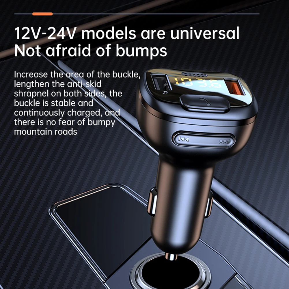 Charger Car Charger Bluetooth Design With LED Display Dual USB Easy To Install FM Transmitter Frequency High Quality
Charger Car Charger Bluetooth Design With LED Display Dual USB Easy To Install FM Transmitter Frequency High Quality