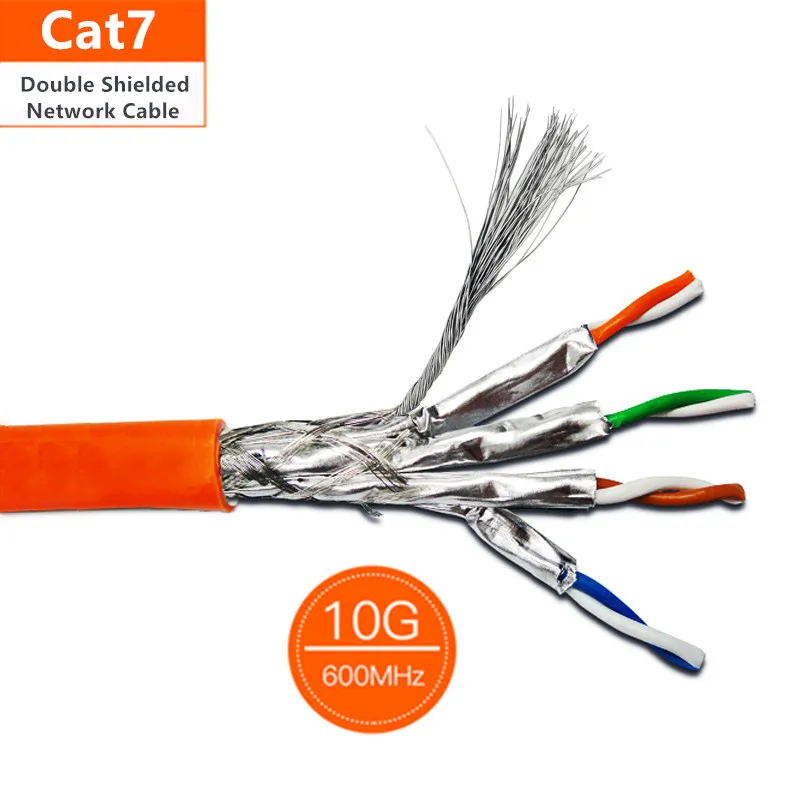 Cat 7 Network Cable 23AWG SFTP Double Shielded LSZH Support FTTH Lan RJ45 Cable 10Gbps Laptops Cat7 High Speed Ethernet Cable
Cat 7 Network Cable 23AWG SFTP Double Shielded LSZH Support FTTH Lan RJ45 Cable 10Gbps Laptops Cat7 High Speed Ethernet Cable