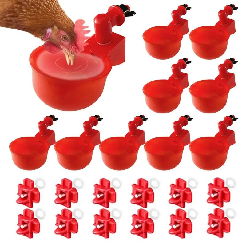 

Chicken Cup Waterer 5pcs Automatic Chicken Watering Cups Chicken Water Feeder Suitable For Chicks Duck Turkey And Bunny Poultry