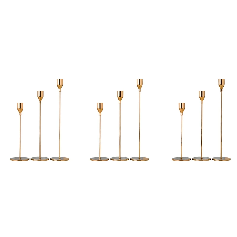 9Pcs/Set Chinese Style Metal Candle Holders Simple Golden Wedding Bar Party Living Room Decor Home Decor Candlestick
9Pcs/Set Chinese Style Metal Candle Holders Simple Golden Wedding Bar Party Living Room Decor Home Decor Candlestick