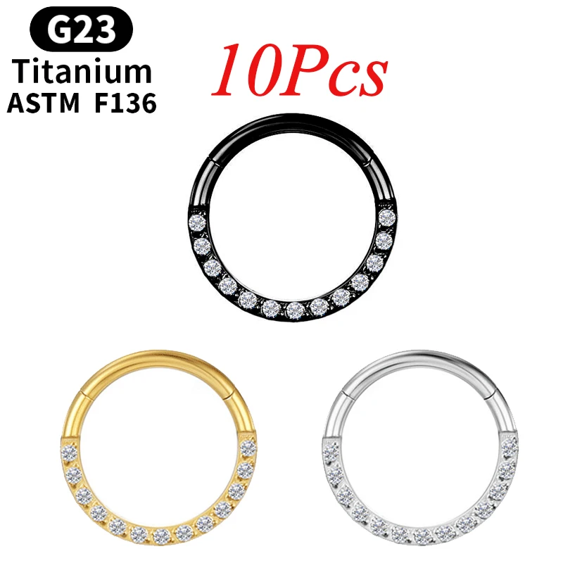 1/10pcs G23 Titanium Zircon Hinge Section Wholesale Piercing Nose Septum Rings CZ Tragus Earrings Tragus Cartilage Body Jewelry
1/10pcs G23 Titanium Zircon Hinge Section Wholesale Piercing Nose Septum Rings CZ Tragus Earrings Tragus Cartilage Body Jewelry