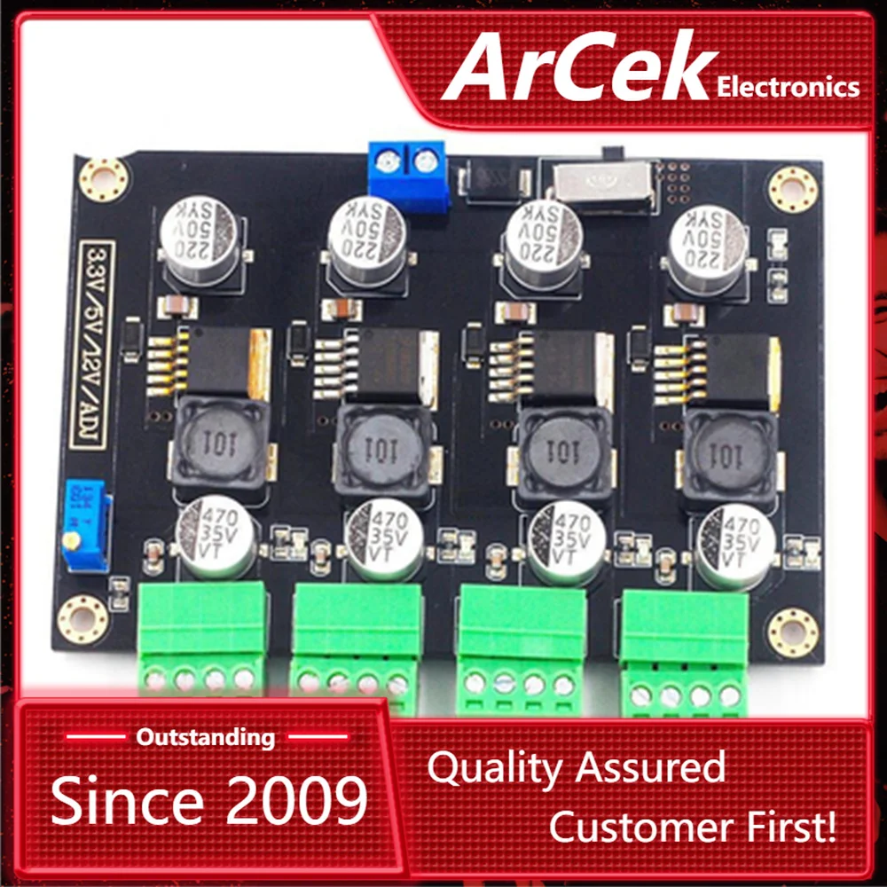 LM2596 Multi Channel Switching Power Supply 3.3V/5V/12V/ADJ Adjustable Voltage Output Power Supply Module
LM2596 Multi Channel Switching Power Supply 3.3V/5V/12V/ADJ Adjustable Voltage Output Power Supply Module
