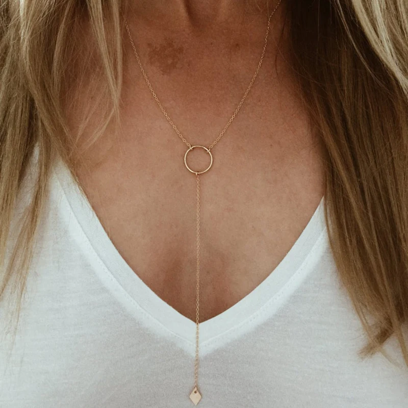 Rhombus Necklace Handmade Jewelry Boho Choker Gold Filled Circle Necklace Pendants Collier Femme Kolye Collares Women Necklace
Rhombus Necklace Handmade Jewelry Boho Choker Gold Filled Circle Necklace Pendants Collier Femme Kolye Collares Women Necklace