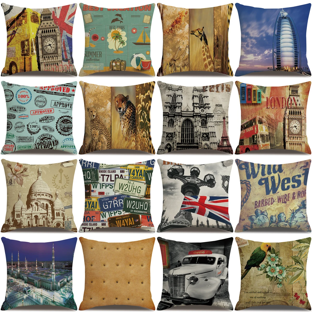 ZHENHE Animal And Cities Art Pattern Linen Pillow Case Home Decoration Cushion Cover Bedroom Sofa Decor Pillow Cover 18x18 Inch
ZHENHE Animal And Cities Art Pattern Linen Pillow Case Home Decoration Cushion Cover Bedroom Sofa Decor Pillow Cover 18x18 Inch