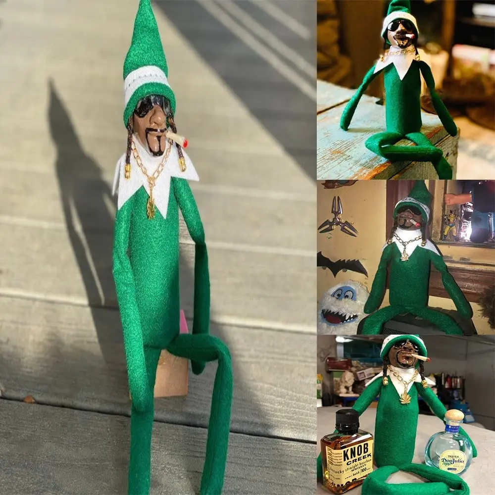 Elf Doll Snoop on a Stoop Christmas Elf Handmade Behaving Badly Plush Toy 90s Hip Hop Artists Snoop Souvenir Novelty Long Bendy
Elf Doll Snoop on a Stoop Christmas Elf Handmade Behaving Badly Plush Toy 90s Hip Hop Artists Snoop Souvenir Novelty Long Bendy