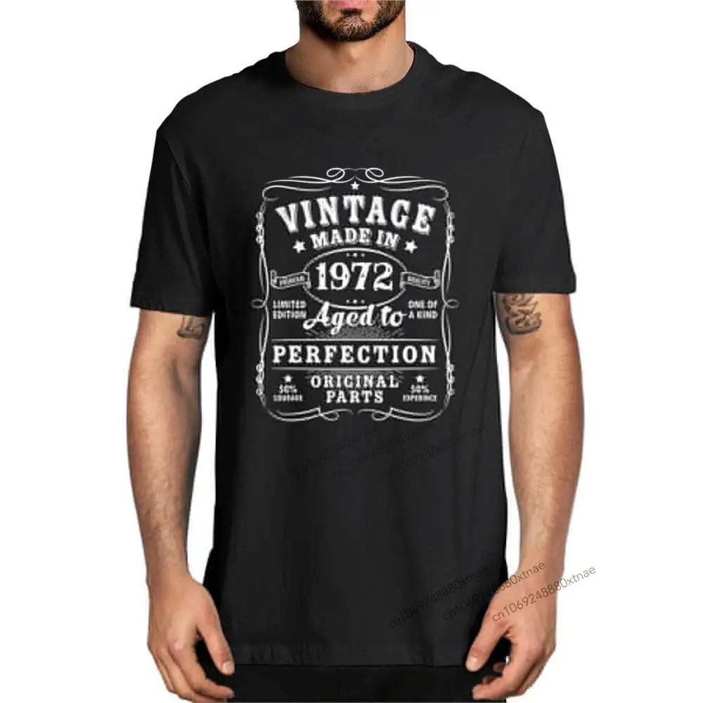 100% Cotton Vintage Made In 1972 Vintage 50th Birthday Decorations Men's Novelty T-Shirt Women Casual Streetwear Soft Tee
100% Cotton Vintage Made In 1972 Vintage 50th Birthday Decorations Men's Novelty T-Shirt Women Casual Streetwear Soft Tee