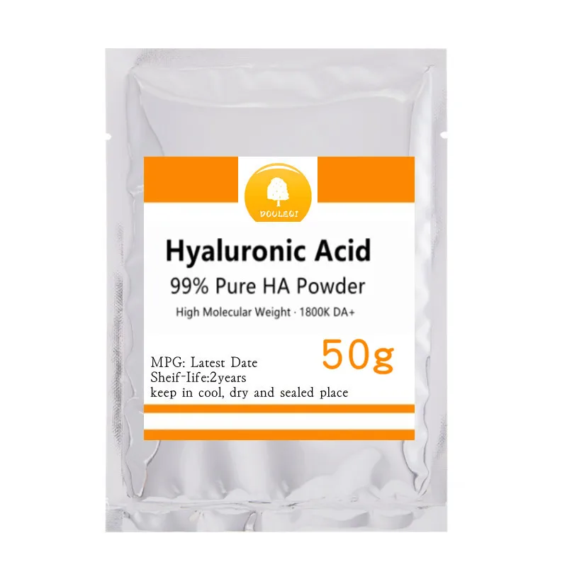 

99% Hyaluronic Acid Serum Powder HA,High Molecular Weight Sodium Hyaluronate 1800k DA+, Moisturizing Whitening Skin,Anti-aging
