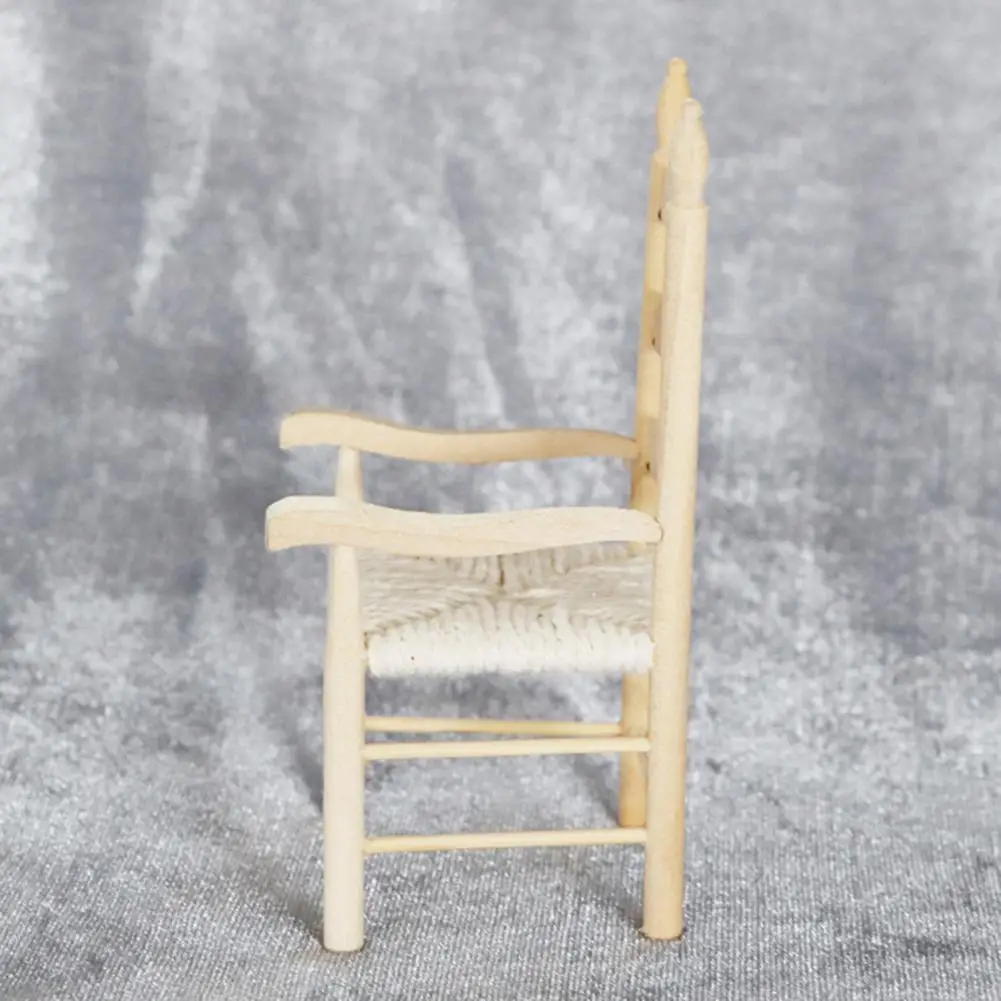 Miniature Chair Sturdy Decoration Woven Mat Miniature Crafts Wooden Chair Dollhouse Chair for Gift 
Miniature Chair Sturdy Decoration Woven Mat Miniature Crafts Wooden Chair Dollhouse Chair for Gift