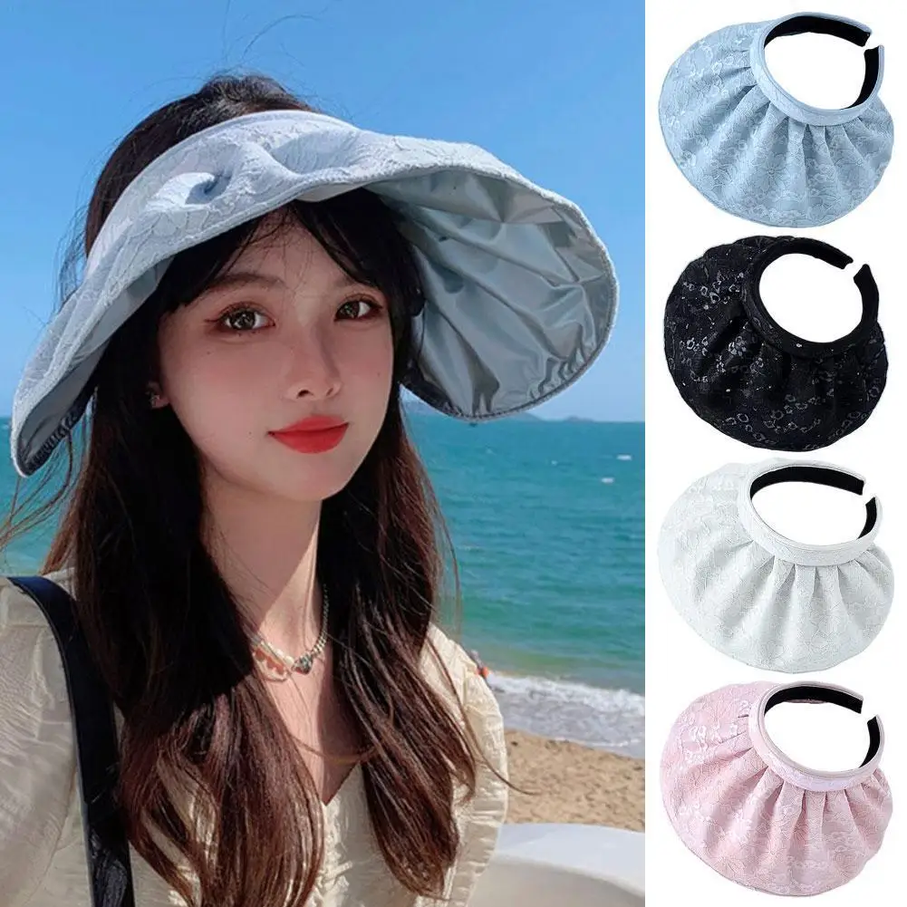 Women Summer Sun Visor Wide-brimmed Hat Beach Hat Adjustable UV Protection Female Cap Packable
Women Summer Sun Visor Wide-brimmed Hat Beach Hat Adjustable UV Protection Female Cap Packable