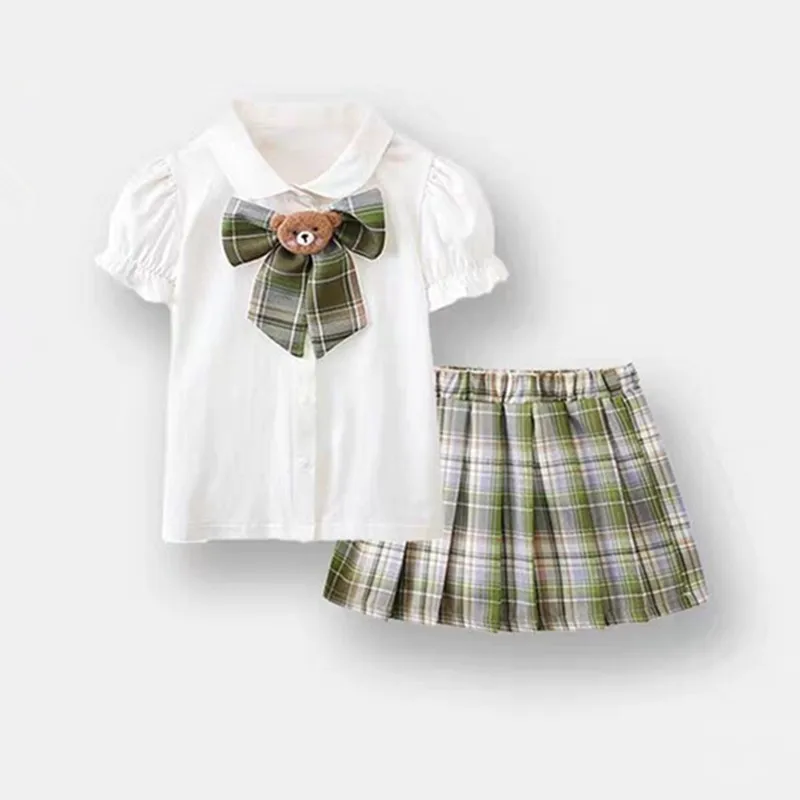 Kids Clothes Sets for Girls Plaid Tops+Skirts Summer Suit Korean Style Children's Clothing Baby Toddler Sets 0-4Y
Kids Clothes Sets for Girls Plaid Tops+Skirts Summer Suit Korean Style Children's Clothing Baby Toddler Sets 0-4Y