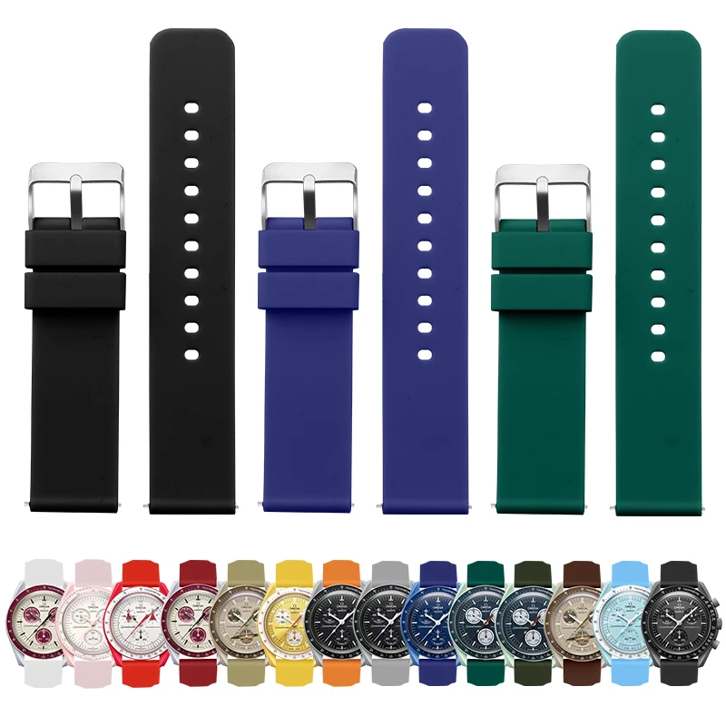Quick Release Silicone Straps 20mm Universal Waterproof Rubber Replacement Band Watch for OMEGA and SWATCH Joint signature
Quick Release Silicone Straps 20mm Universal Waterproof Rubber Replacement Band Watch for OMEGA and SWATCH Joint signature