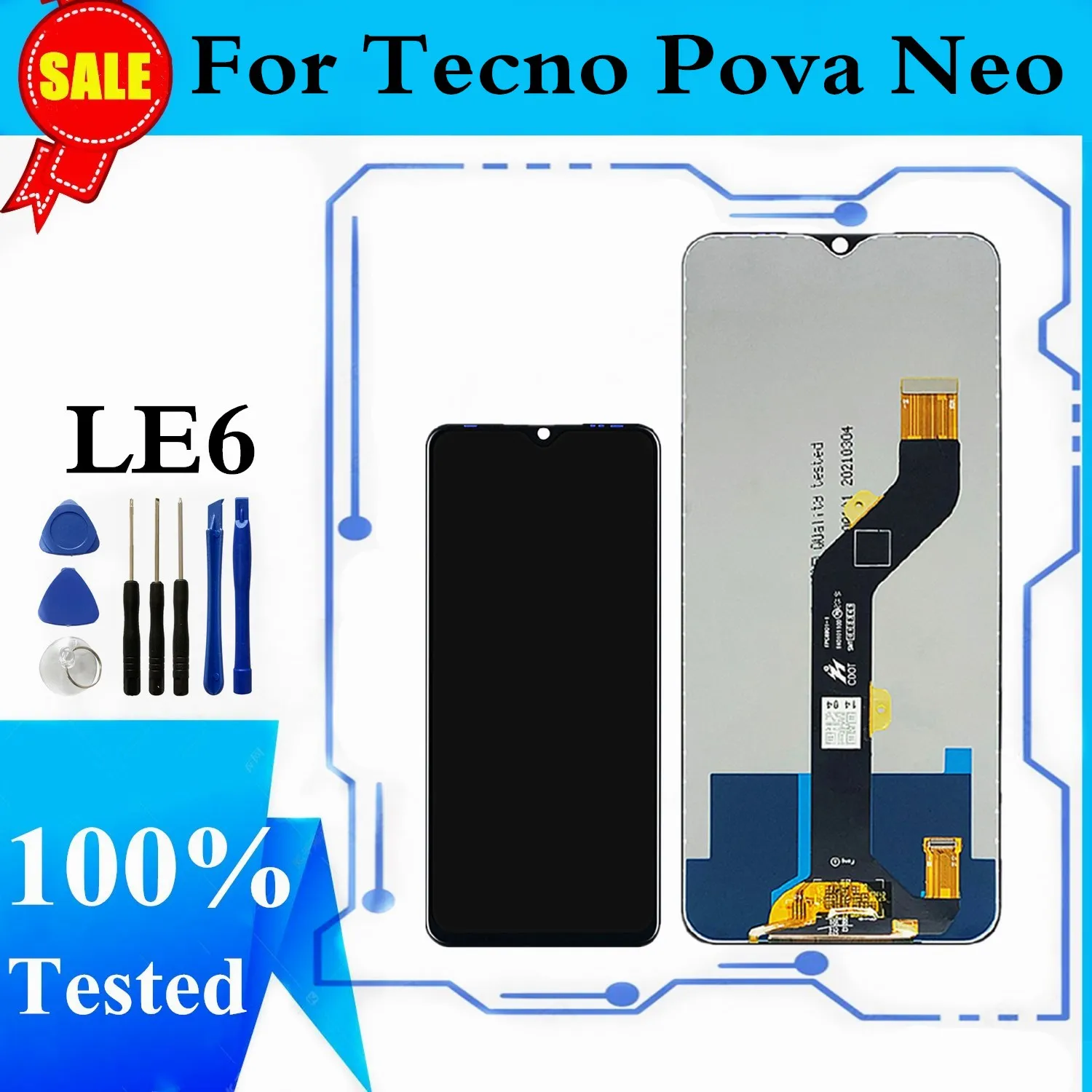 For Tecno Pova Neo LE6 LCD Display Touch Screen Digitizer Assembly For Tecno LE6 LCD Repair Replacement Parts
For Tecno Pova Neo LE6 LCD Display Touch Screen Digitizer Assembly For Tecno LE6 LCD Repair Replacement Parts