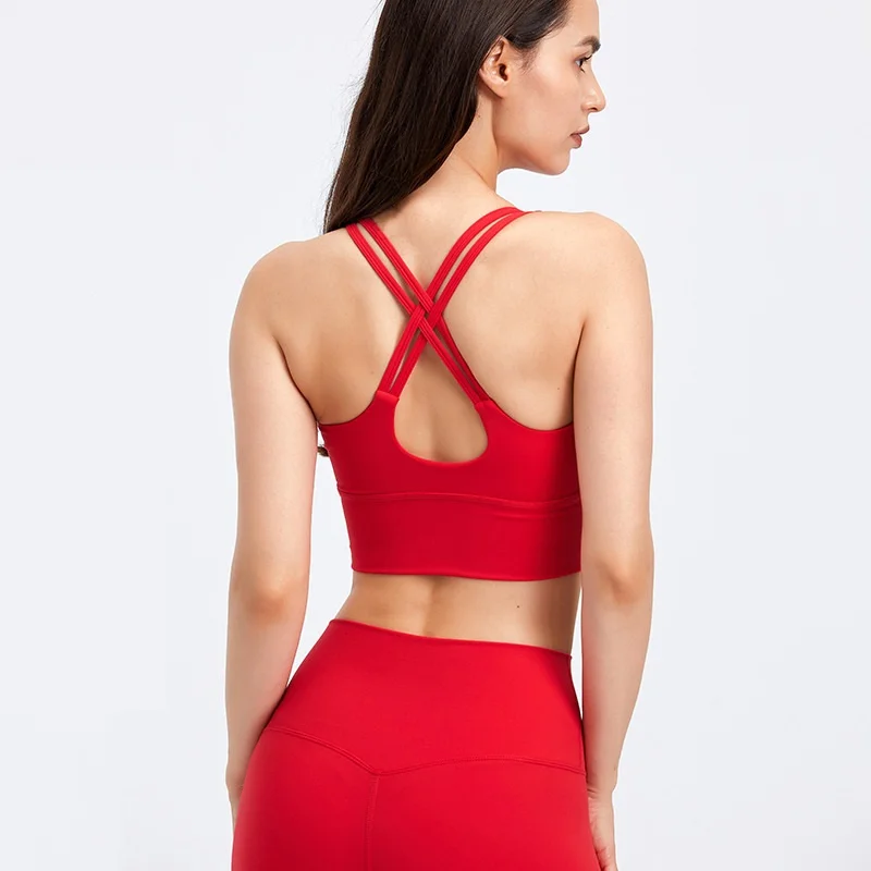 Seamless Ladies Sports Bra Fitness Yoga Lingerie Vest U Neck Crossover Sexy Beautiful Back Nude Gym Sports Top With Chest Pad
Seamless Ladies Sports Bra Fitness Yoga Lingerie Vest U Neck Crossover Sexy Beautiful Back Nude Gym Sports Top With Chest Pad
