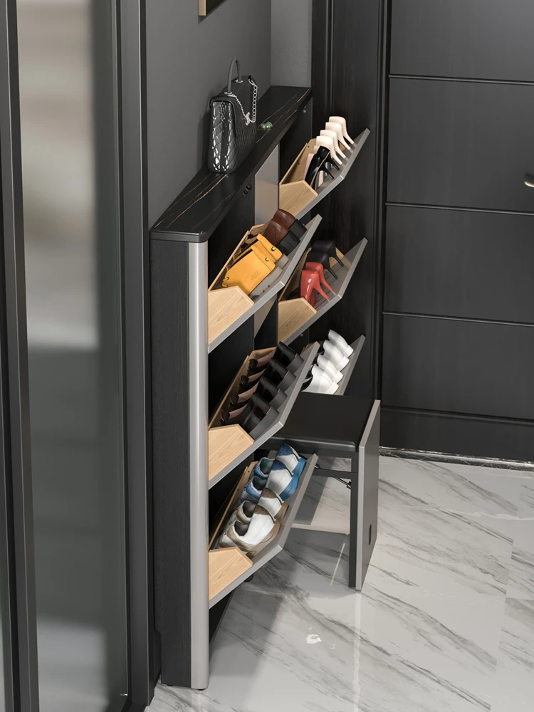 Ultra-Thin Home Shoe Cabinet Stool Integrated Extremely Narrow 12cm Chest of Drawers Modern Minimalist Solid Wood
Ultra-Thin Home Shoe Cabinet Stool Integrated Extremely Narrow 12cm Chest of Drawers Modern Minimalist Solid Wood