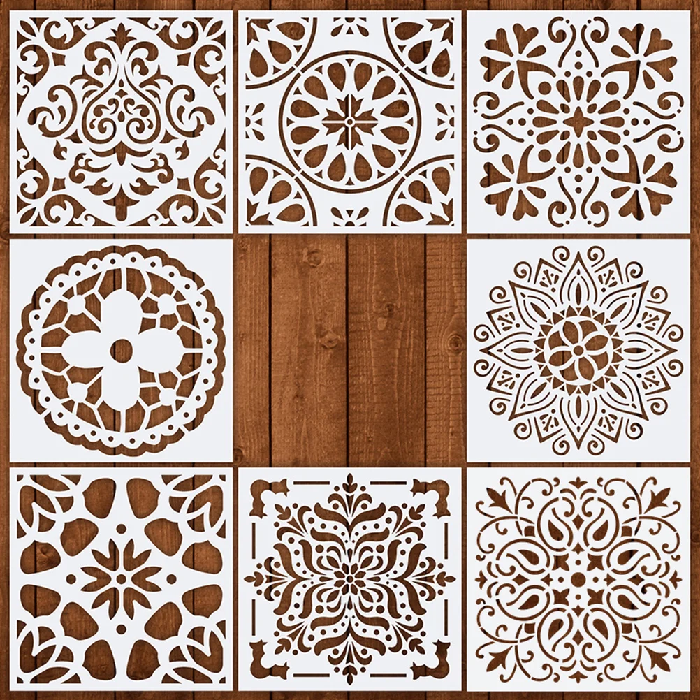 8 Pcs Encaustic Tile Flooring Mandala Painting Stencils Furniture Stone Template Painting Projects Flower Stencils Child
8 Pcs Encaustic Tile Flooring Mandala Painting Stencils Furniture Stone Template Painting Projects Flower Stencils Child